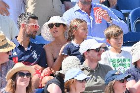 Paris 2024 - Jumping - Novak Djokovic And Family In The Stands