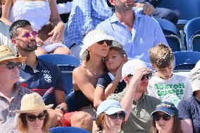 Paris 2024 - Jumping - Novak Djokovic And Family In The Stands