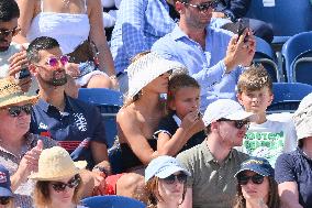 Paris 2024 - Jumping - Novak Djokovic And Family In The Stands