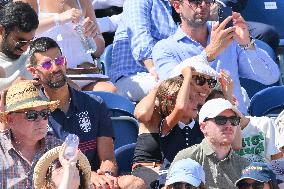 Paris 2024 - Jumping - Novak Djokovic And Family In The Stands