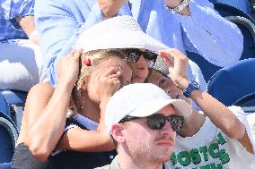 Paris 2024 - Jumping - Novak Djokovic And Family In The Stands