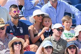 Paris 2024 - Jumping - Novak Djokovic And Family In The Stands