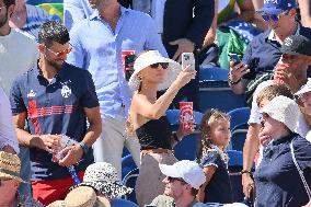 Paris 2024 - Jumping - Novak Djokovic And Family In The Stands