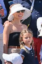 Paris 2024 - Jumping - Novak Djokovic And Family In The Stands