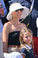 Paris 2024 - Jumping - Novak Djokovic And Family In The Stands