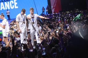 Paris 2024 - Olympic French Swimming Team at Club France