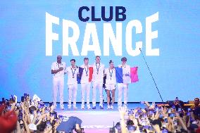 Paris 2024 - Olympic French Swimming Team at Club France