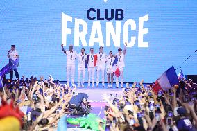 Paris 2024 - Olympic French Swimming Team at Club France