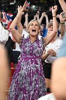 Paris 2024 - Track Cycling - Duchess Of Edimburg Sophie Reacts To Great Britain Victory