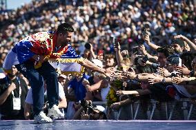 Paris 2024 - Fans welcome medalists at the Parc des Champions in Paris