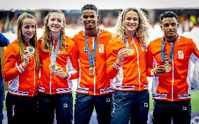 Paris 2024 - 4x400m Mixed Relay Medal Presentation