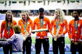 Paris 2024 - 4x400m Mixed Relay Medal Presentation