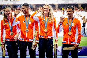 Paris 2024 - 4x400m Mixed Relay Medal Presentation