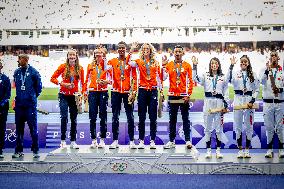 Paris 2024 - 4x400m Mixed Relay Medal Presentation