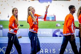 Paris 2024 - 4x400m Mixed Relay Medal Presentation