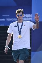 Paris 2024 - Fans welcome medalists at the Parc des Champions in Paris