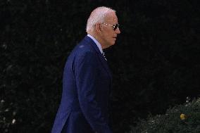 US President Joe Biden returns to the White House