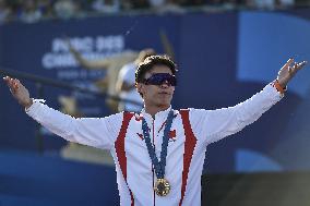 Paris 2024 - Fans welcome medalists at the Parc des Champions in Paris