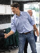 Justin Trudeau Visits Wildfire Command Center - Canada