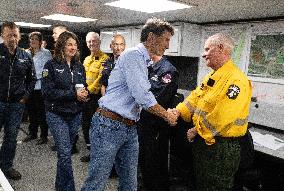 Justin Trudeau Visits Wildfire Command Center - Canada