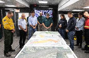 Justin Trudeau Visits Wildfire Command Center - Canada