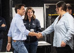 Justin Trudeau Visits Wildfire Command Center - Canada