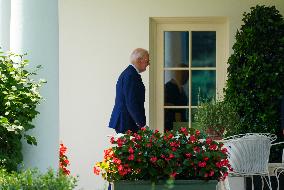 President Biden Returns To The White House For A Briefing On Iran-Israel.