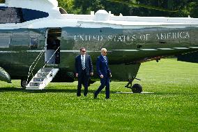 President Biden Returns To The White House For A Briefing On Iran-Israel.