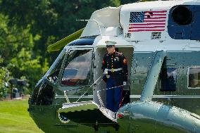 President Biden Returns To The White House For A Briefing On Iran-Israel.