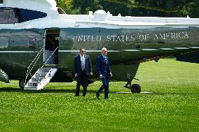 President Biden Returns To The White House For A Briefing On Iran-Israel.