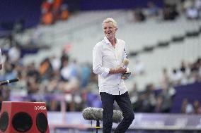 Paris 2024 - Denis Brogniart At Athletics Event