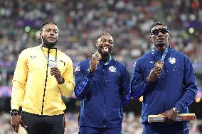 Paris 2024 - 100m Medal Ceremony