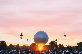 Paris 2024 - Olympic Cauldron Draws Massive Crowds