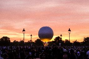 Paris 2024 - Olympic Cauldron Draws Massive Crowds