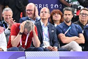 Paris 2024 - King Felipe Watches Basketball 3x3