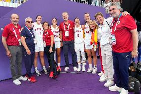 Paris 2024 - King Felipe Visits The Olympic Village