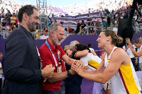 Paris 2024 - King Felipe Visits The Olympic Village