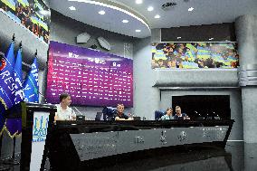 News conference of coaches of Ukrainian national football teams in Kyiv