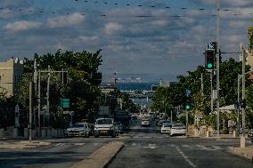 Empty Streets Of Haifa Amid Regional Tensions - Israel