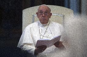 Pope Francis Leads The Vespers - Rome