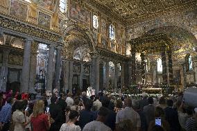 Pope Francis Leads The Vespers - Rome