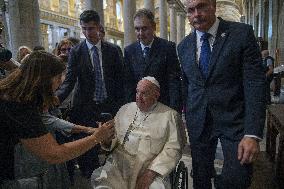 Pope Francis Leads The Vespers - Rome