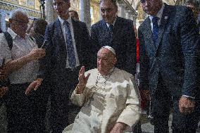 Pope Francis Leads The Vespers - Rome