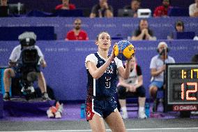 Paris 2024 - Women's Basketball 3x3 - Canada v USA