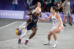 Paris 2024 - Women's Basketball 3x3 - Canada v USA