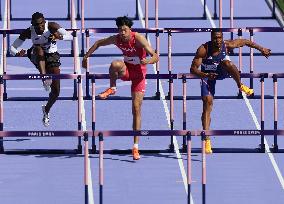 (PARIS2024) FRANCE-PARIS-OLY-ATHLETICS-110M HURDLES-MEN