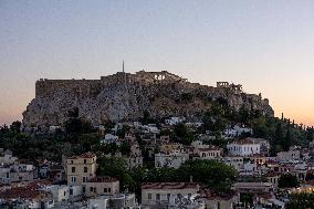 General View Of Acropole And Parthenon - Athens