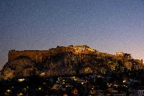 General View Of Acropole And Parthenon - Athens