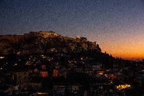 General View Of Acropole And Parthenon - Athens