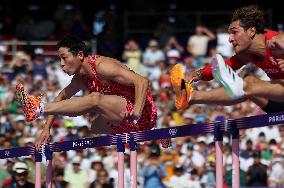 (PARIS2024) FRANCE-PARIS-OLY-ATHLETICS-110M HURDLES-MEN